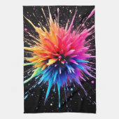 Design der dynamischen Farbexplosion Geschirrtuch (Vertikal)