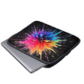 Design der dynamischen Farbexplosion Laptopschutzhülle (Vorne Knopf)