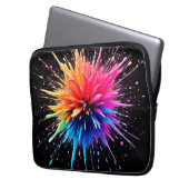 Design der dynamischen Farbexplosion Laptopschutzhülle (Vorderseite Links)