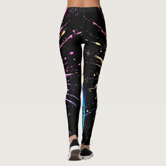 Design der dynamischen Farbexplosion Leggings (Rückseite)
