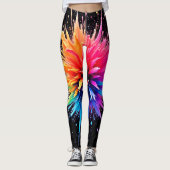 Design der dynamischen Farbexplosion Leggings (Vorderseite)