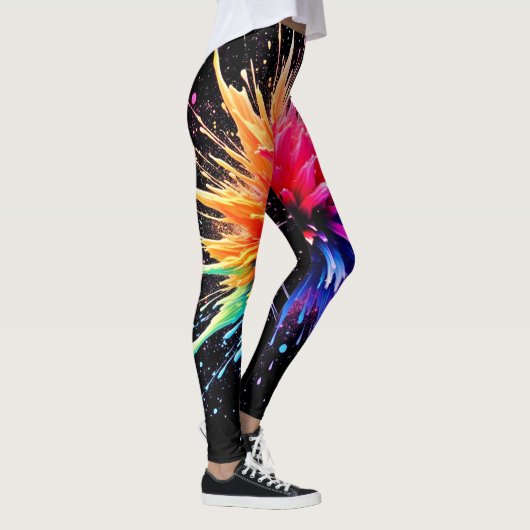 Design der dynamischen Farbexplosion Leggings (Rechts)