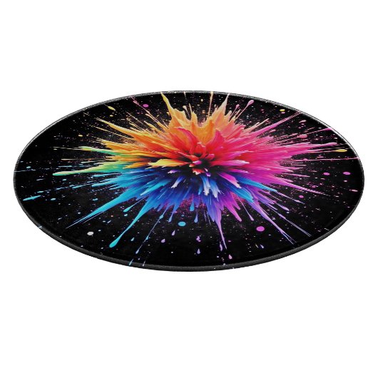 Design der dynamischen Farbexplosion Schneidebrett (Ecke)