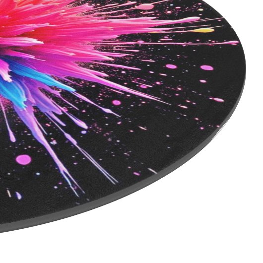 Design der dynamischen Farbexplosion Schneidebrett (Ecke)