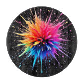 Design der dynamischen Farbexplosion Schneidebrett (Vorderseite)