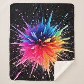 Design der dynamischen Farbexplosion Sherpadecke (Vorderseite)