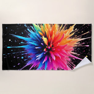 Design der dynamischen Farbexplosion Strandtuch