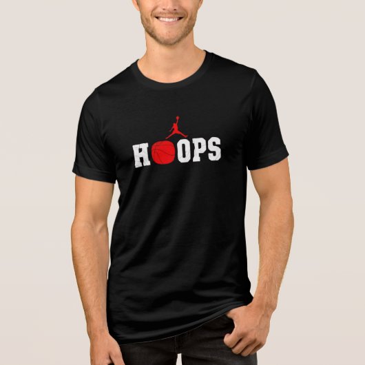 Design der dynamischen Hoops Basketball-Jump Tri-Blend Shirt (Vorderseite)
