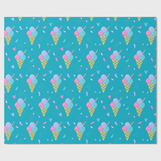 Design der Eiscreme Geschenkpapier (Flach)