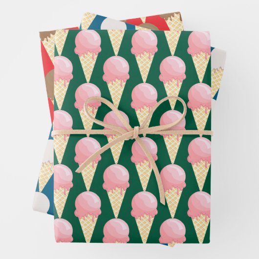 Design der Eiscreme Geschenkpapier Set (Beispiel)