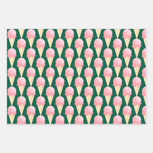 Design der Eiscreme Geschenkpapier Set (Vorderseite)