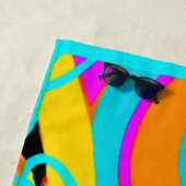 Design der elektrischen Neonmuster Strandtuch (Beispiel)