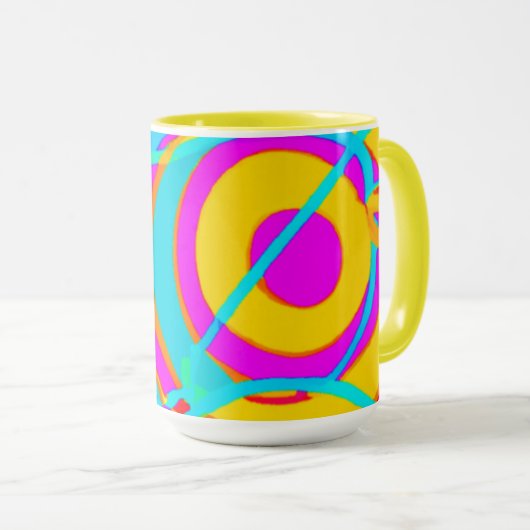 Design der elektrischen Neonmuster Tasse (VorderseiteRechts)