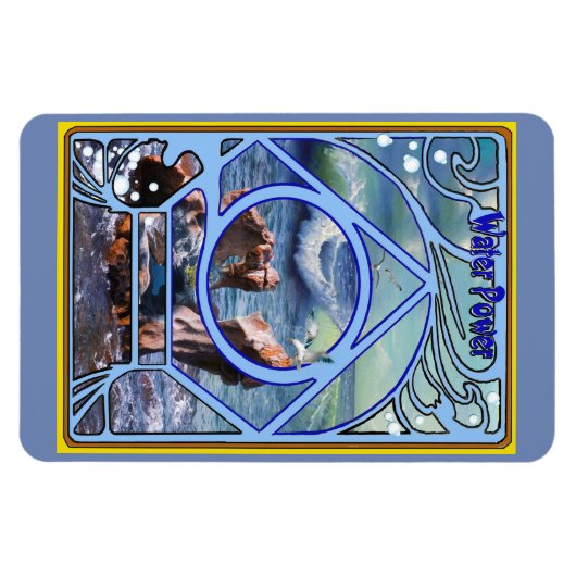 Design der Elementarkarte für Wasser Magnet (Horizontal)