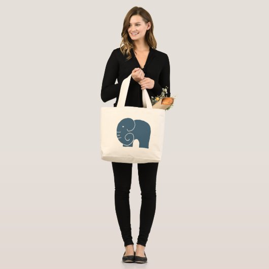 Design der Elephant Life Signature-Website Jumbo Stoffbeutel (Vorderseite (Model))