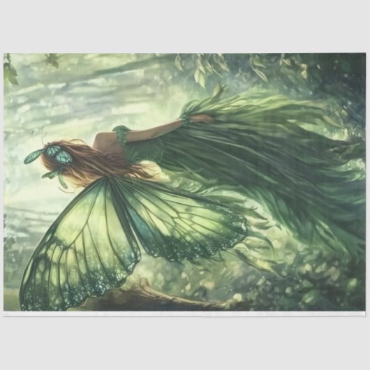 Design der Emerald Forest Fairy Series #1 Seidenpapier (Vorderseite)