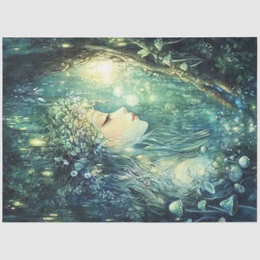 Design der Emerald Forest Fairy Series #6 Seidenpapier (Vorderseite)