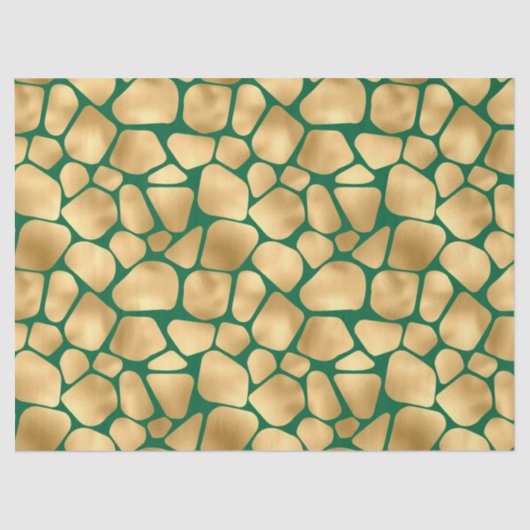 Design der Emerald- und Gold Safari-Serie 12 Seidenpapier (Vorderseite)