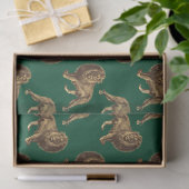 Design der Emerald- und Gold Safari-Serie 13 Seidenpapier (Geschenk)