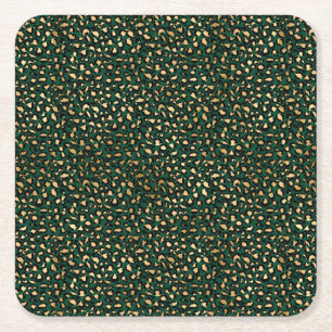 Design der Emerald- und Gold-Safari-Serie 1 Rechteckiger Pappuntersetzer