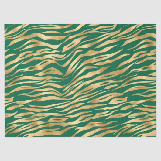 Design der Emerald- und Gold-Safari-Serie 1 Seidenpapier (Vorderseite)