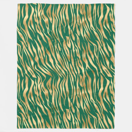 Design der Emerald- und Gold-Safari-Serie 2 Fleecedecke (Vorderseite)