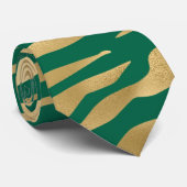 Design der Emerald- und Gold-Safari-Serie 2 Krawatte (Gerollt)