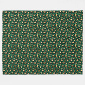 Design der Emerald- und Gold-Safari-Serie 3 Fleecedecke (Vorderseite (Horizontal))