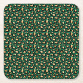 Design der Emerald- und Gold-Safari-Serie 3 Rechteckiger Pappuntersetzer (Vorderseite)