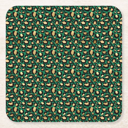 Design der Emerald- und Gold-Safari-Serie 3 Rechteckiger Pappuntersetzer (Vorderseite)