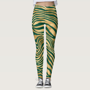 Design der Emerald- und Gold-Safari-Serie 4 Leggings