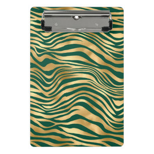 Design der Emerald- und Gold-Safari-Serie 4 Mini Klemmbrett