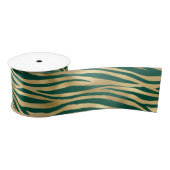 Design der Emerald- und Gold-Safari-Serie 4 Satinband (Spule)