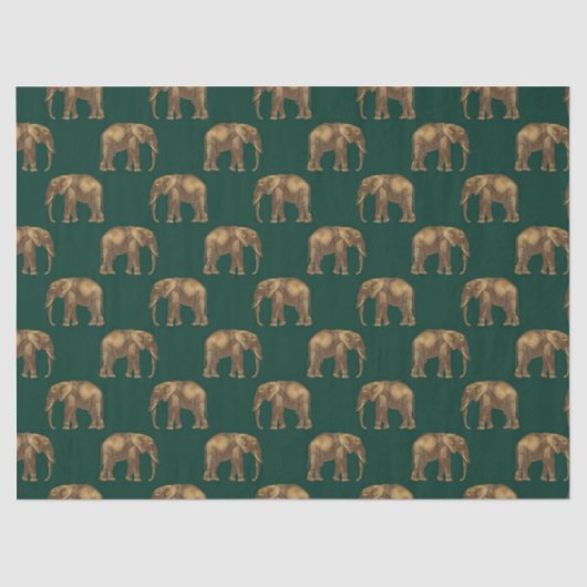 Design der Emerald- und Gold-Safari-Serie 4 Seidenpapier (Vorderseite)