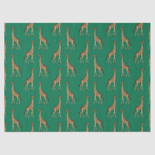 Design der Emerald- und Gold-Safari-Serie 7 Seidenpapier (Vorderseite)