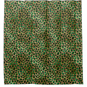 Design der Emerald- und Gold-Safari-Serie 8 Duschvorhang (Vorderseite)