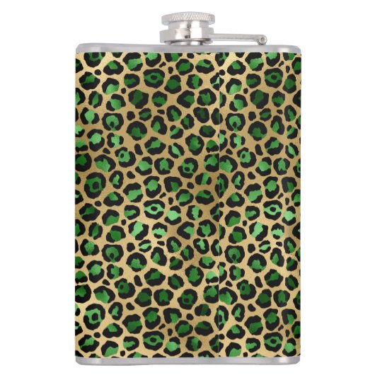 Design der Emerald- und Gold-Safari-Serie 8 Flachmann (Rückseite)