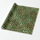 Design der Emerald- und Gold-Safari-Serie 8 Geschenkpapier (Ungerollt)