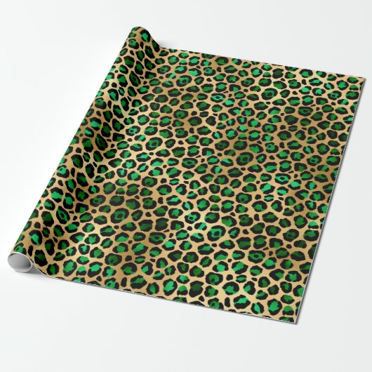 Design der Emerald- und Gold-Safari-Serie 8 Geschenkpapier (Ungerollt)