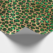 Design der Emerald- und Gold-Safari-Serie 8 Geschenkpapier (Ecke)