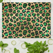 Design der Emerald- und Gold-Safari-Serie 8 Geschirrtuch (Gefaltet)