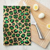 Design der Emerald- und Gold-Safari-Serie 8 Geschirrtuch (Viertel Falte)