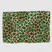 Design der Emerald- und Gold-Safari-Serie 8 Golfhandtuch (Horizontal)