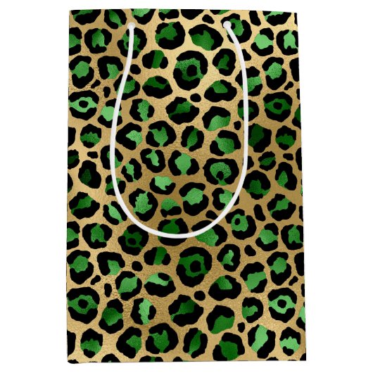 Design der Emerald- und Gold-Safari-Serie 8 Mittlere Geschenktüte (Vorderseite)