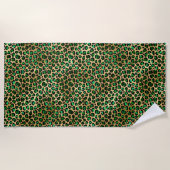Design der Emerald- und Gold-Safari-Serie 8 Strandtuch (Vorderseite)