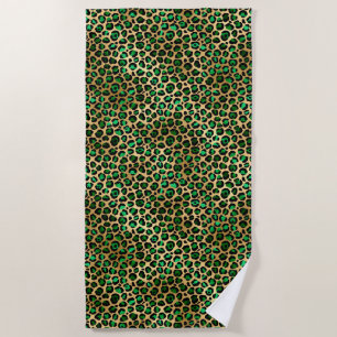 Design der Emerald- und Gold-Safari-Serie 8 Strandtuch
