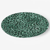 Design der Emerald- und Gold-Safari-Serie 9 Pappteller (Schrägansicht)