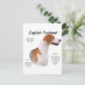 Design der englischen Foxhound-Geschichte Postkarte (Stehend Vorderseite)