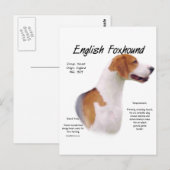 Design der englischen Foxhound-Geschichte Postkarte (Vorne/Hinten)