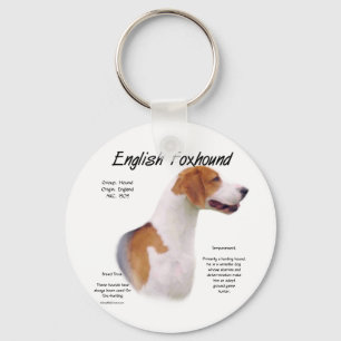 Design der englischen Foxhound-Geschichte Schlüsselanhänger